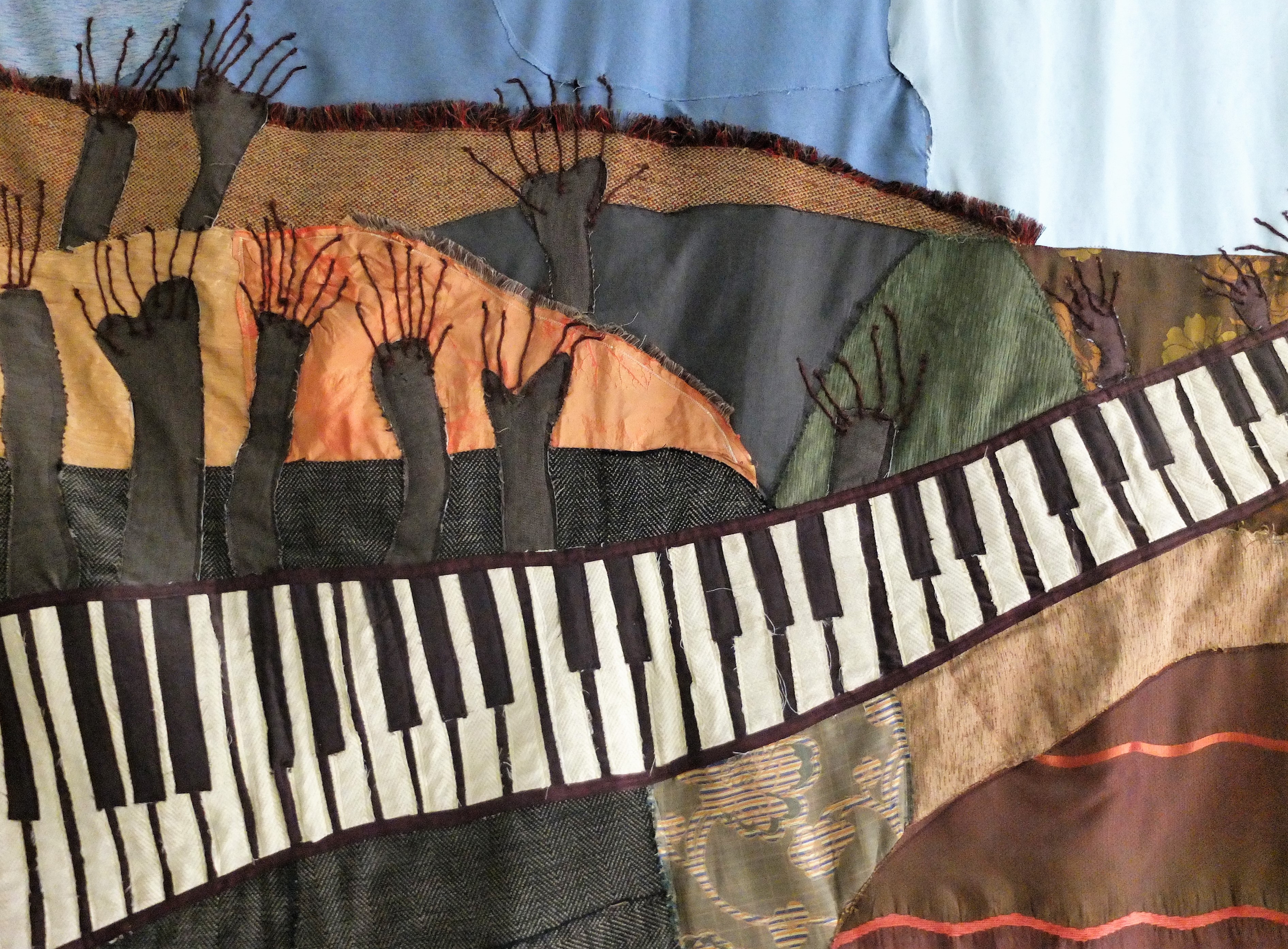 pianino praca plastyczna tkanina 